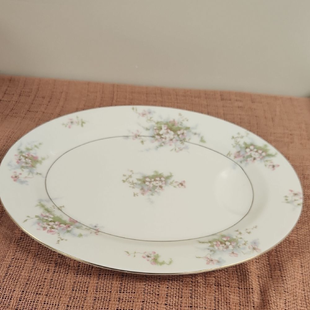 Elegant Theodore Haviland Apple Blossom Floral Platter 15" x 12"
